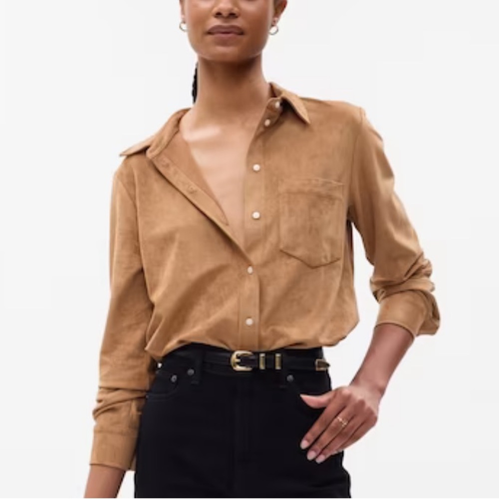 NWT Gap Faux Suede Shirt